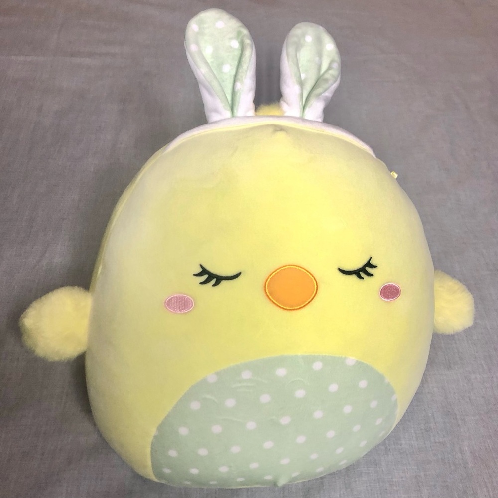 Squishmallows 2024 Easter Aimee Yellow Chick with Bunny Ears Plush 12-inch
